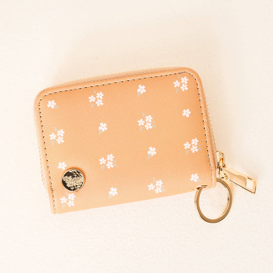 Zip Around Wallet-Pretty Posies Mustard