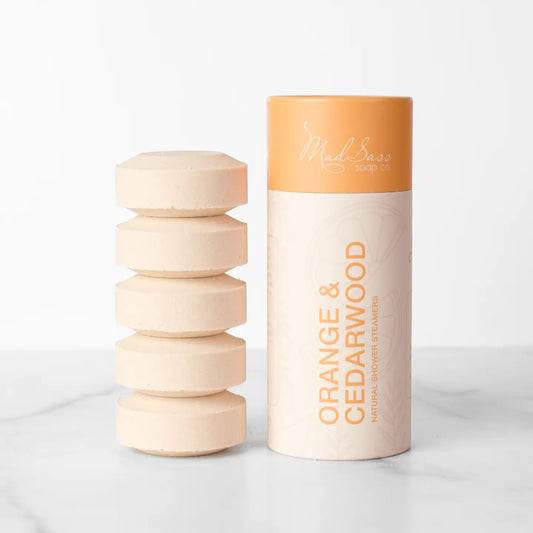 Natural Shower Steamers - Orange & Cedarwood